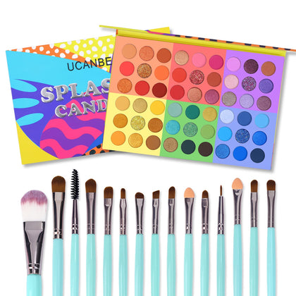 Palette de fards à paupières UCANBE 54 couleurs vue de face