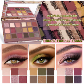 Palette de fards à paupières UCANBE en situation de maquillage