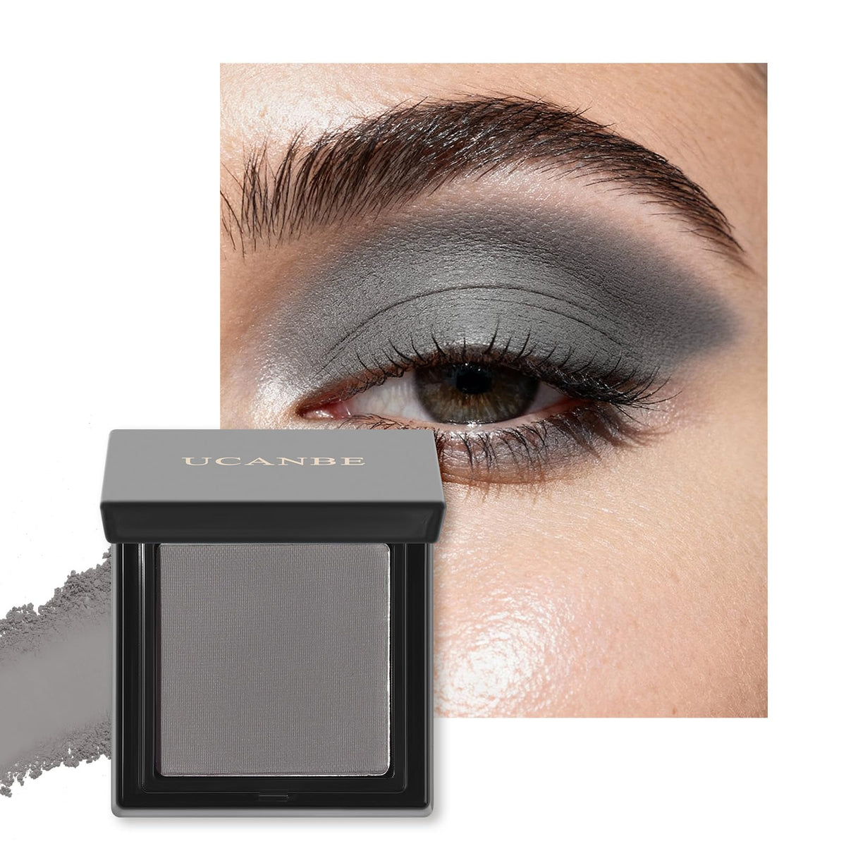 Palette de fards à paupières UCANBE modèle gris avec 14 teintes vibrantes