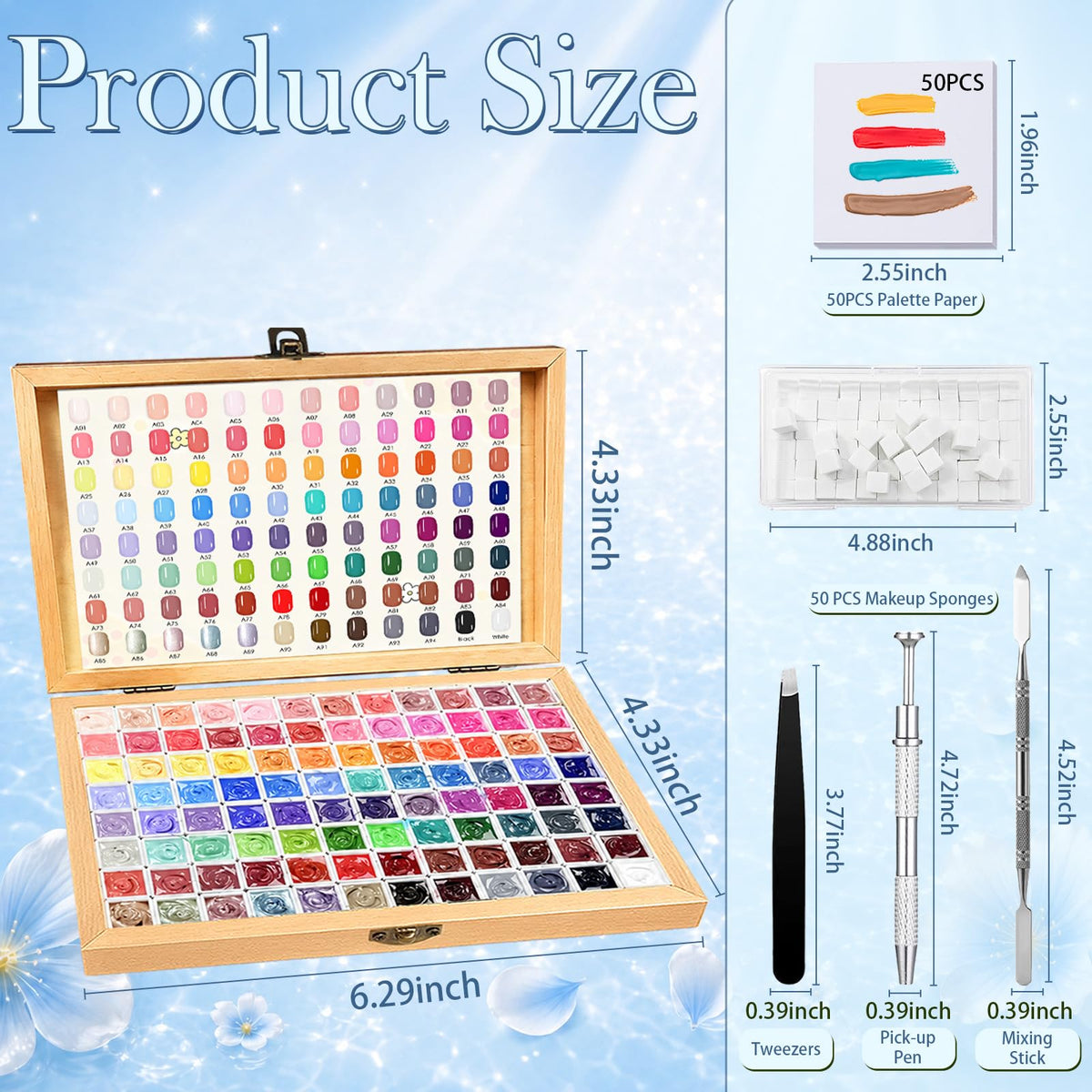 Palette de gel GZIXBDA en usage avec lampe UV