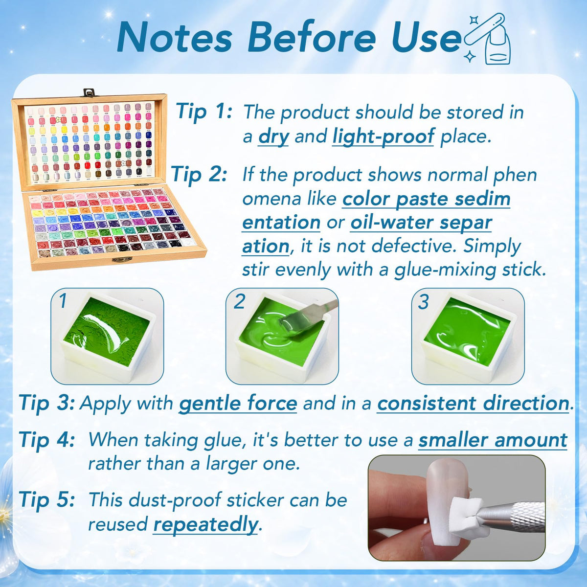 Palette de gel GZIXBDA sur une table de manucure