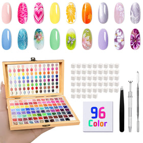 Palette de gel polymère GZIXBDA 96 couleurs vue de face