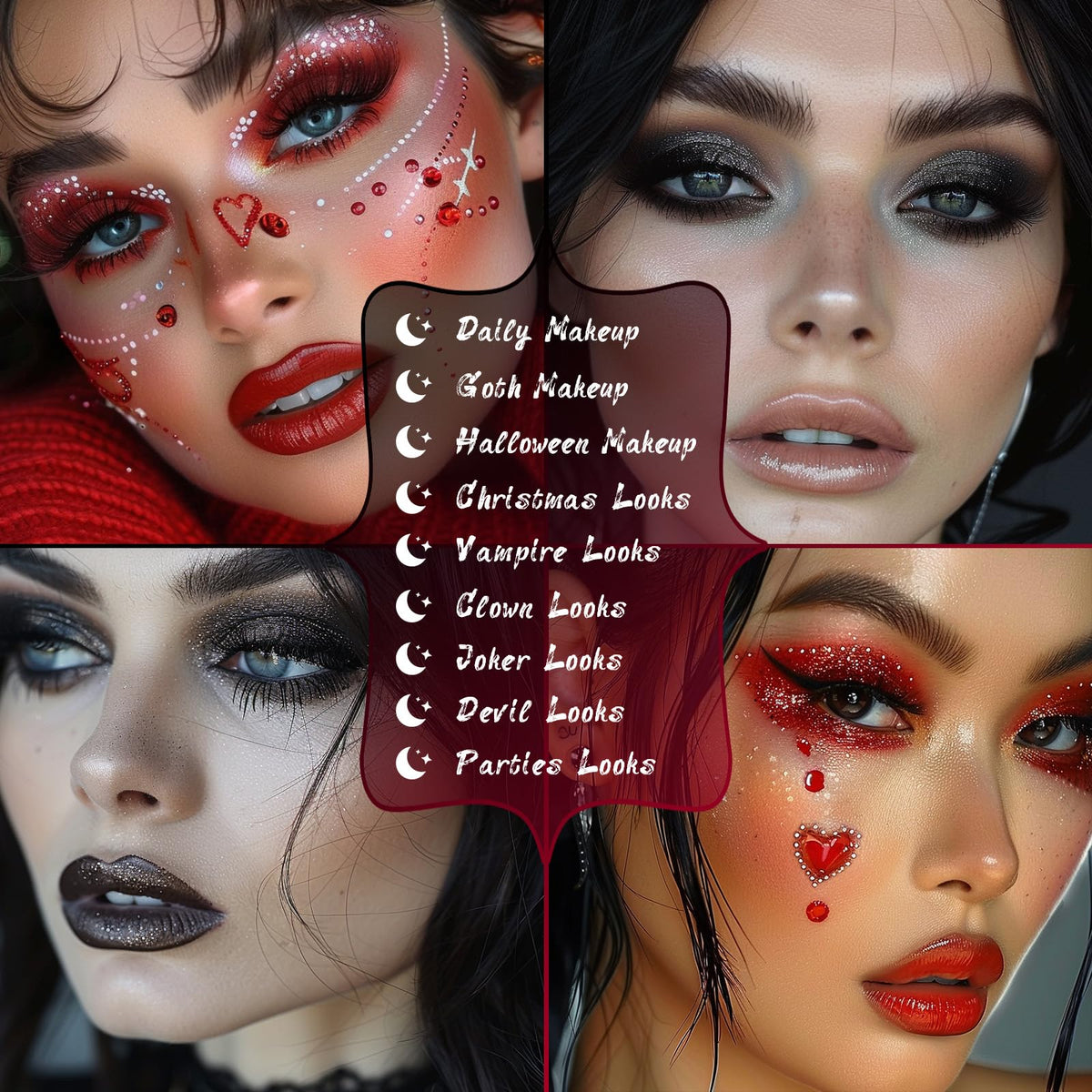 Palette de maquillage Halloween UCANBE avec packaging en acrylique