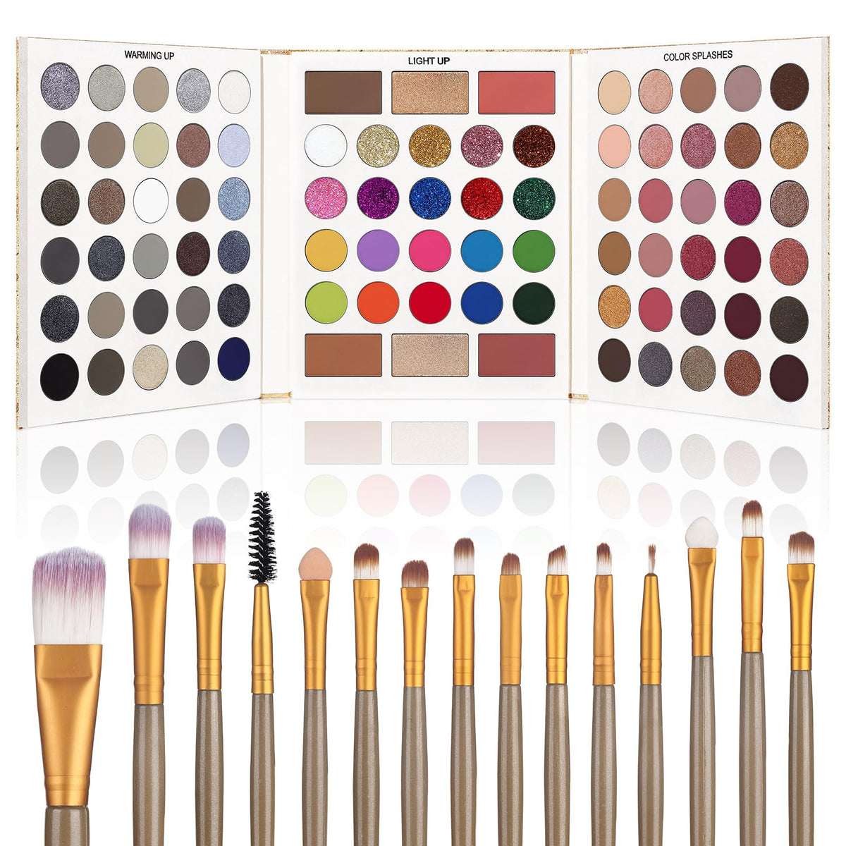 Palette de maquillage UCANBE vue de face avec 86 teintes