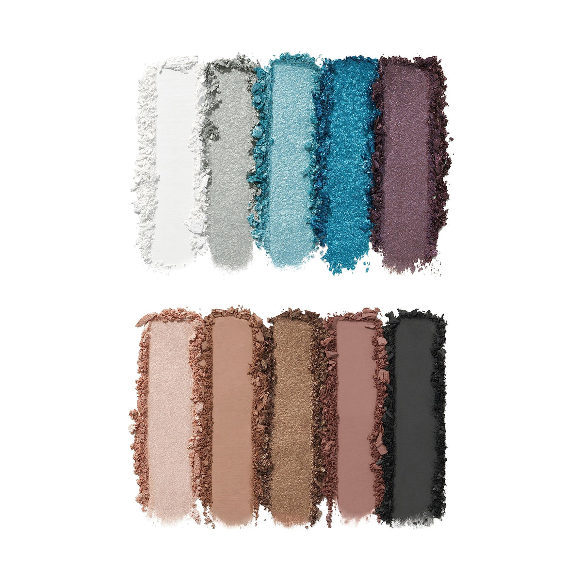 Palette e.l.f. Perfect 10 ouverte montrant les 10 teintes à l'intérieur