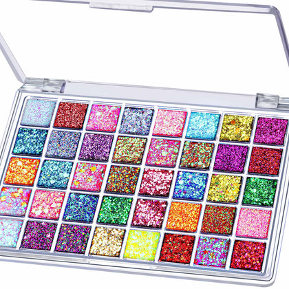 Palette Fandamei de 40 couleurs paillettes ouverte vue de face