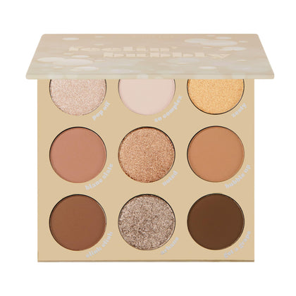 Palette Feelin' Bubbly de ColourPop vue avant avec teintes brunes et dorées