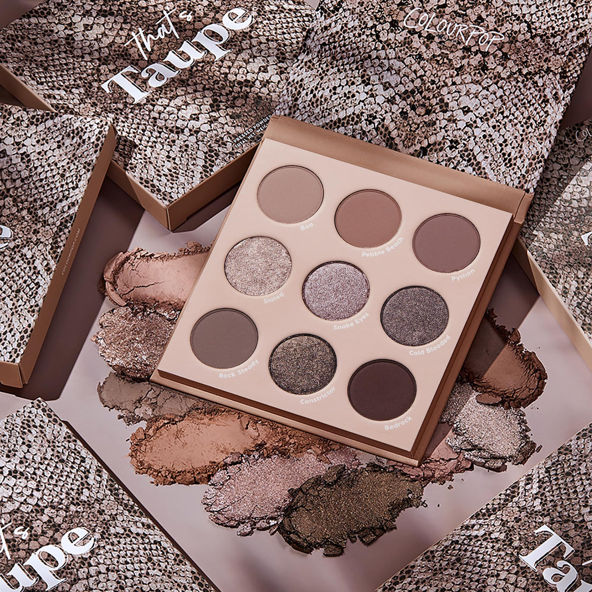 Palette That's Taupe de ColourPop sur fond blanc