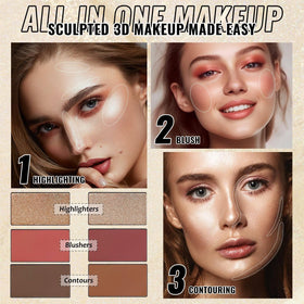 Palette UCANBE ouverte montrant les 86 teintes variées