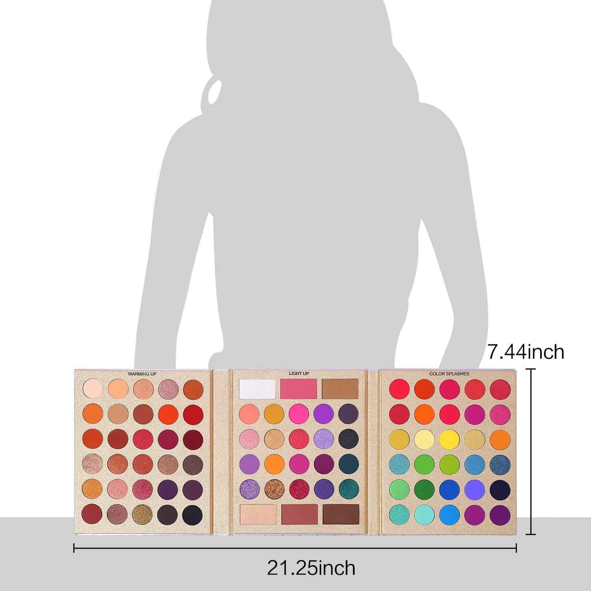 Palette UCANBE sur fond de maquillage professionnel