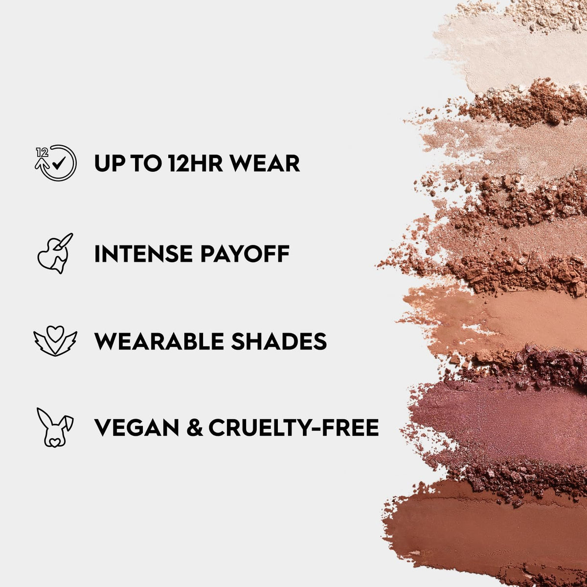 Palette URBAN DECAY ouverte montrant les 6 teintes de fards à paupières