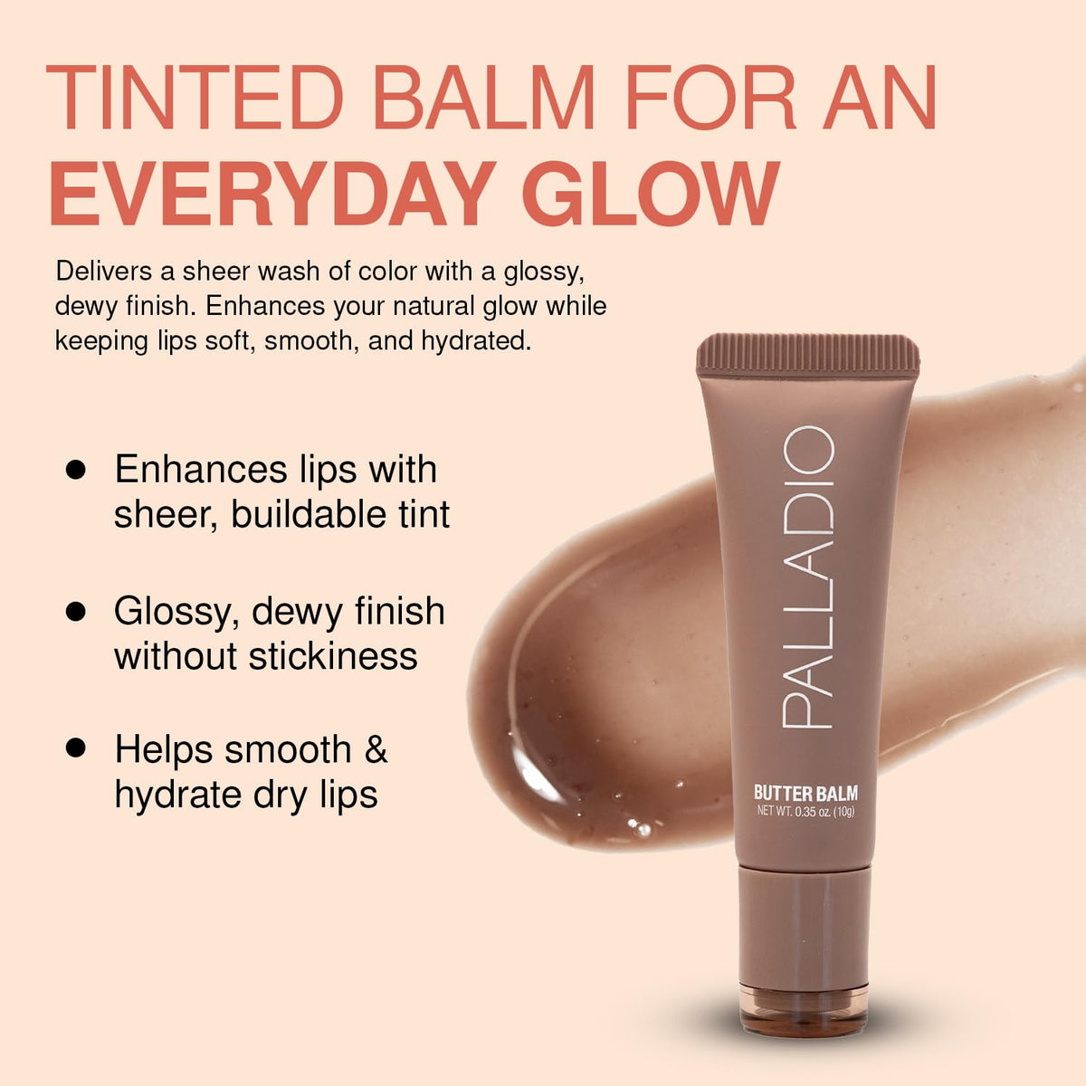 Palladio Butter Balm texture crémeuse sur une main