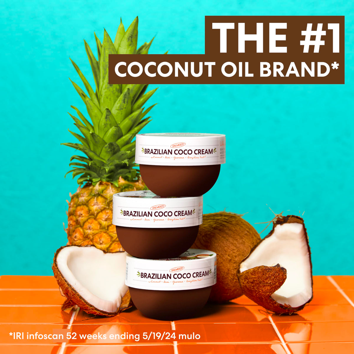Palmer's Crème au Coco Brésilien sur une surface en bois