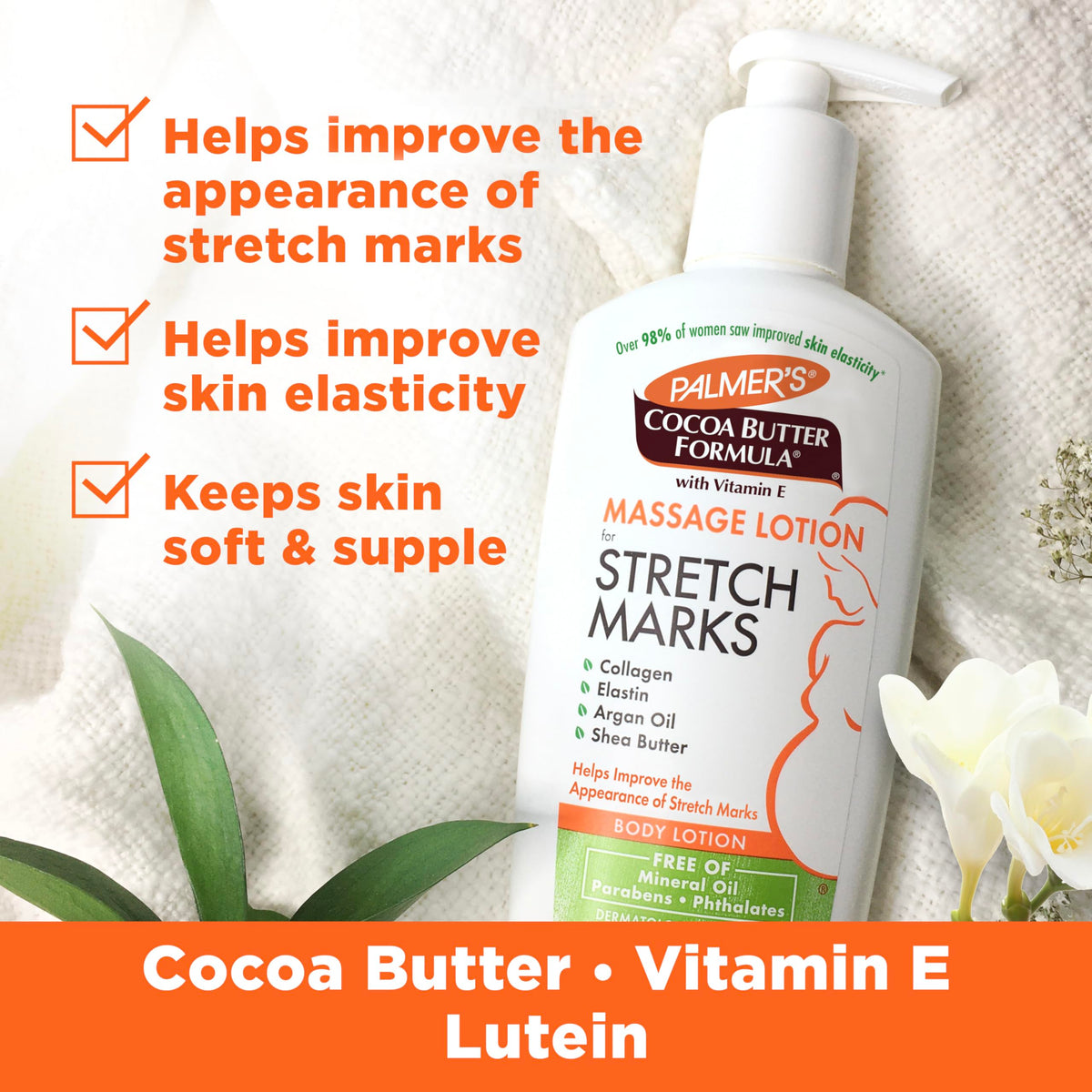 Palmer's Lotion Anti-Vergetures 290g texture de la lotion