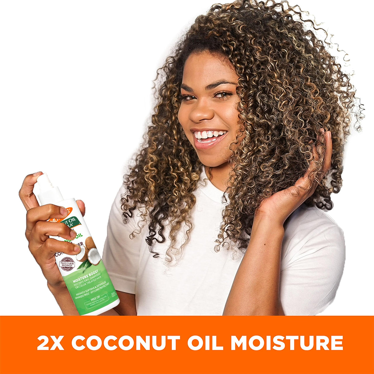 Palmer's Spray Hydratant sans Rinçage application sur cheveux mouillés