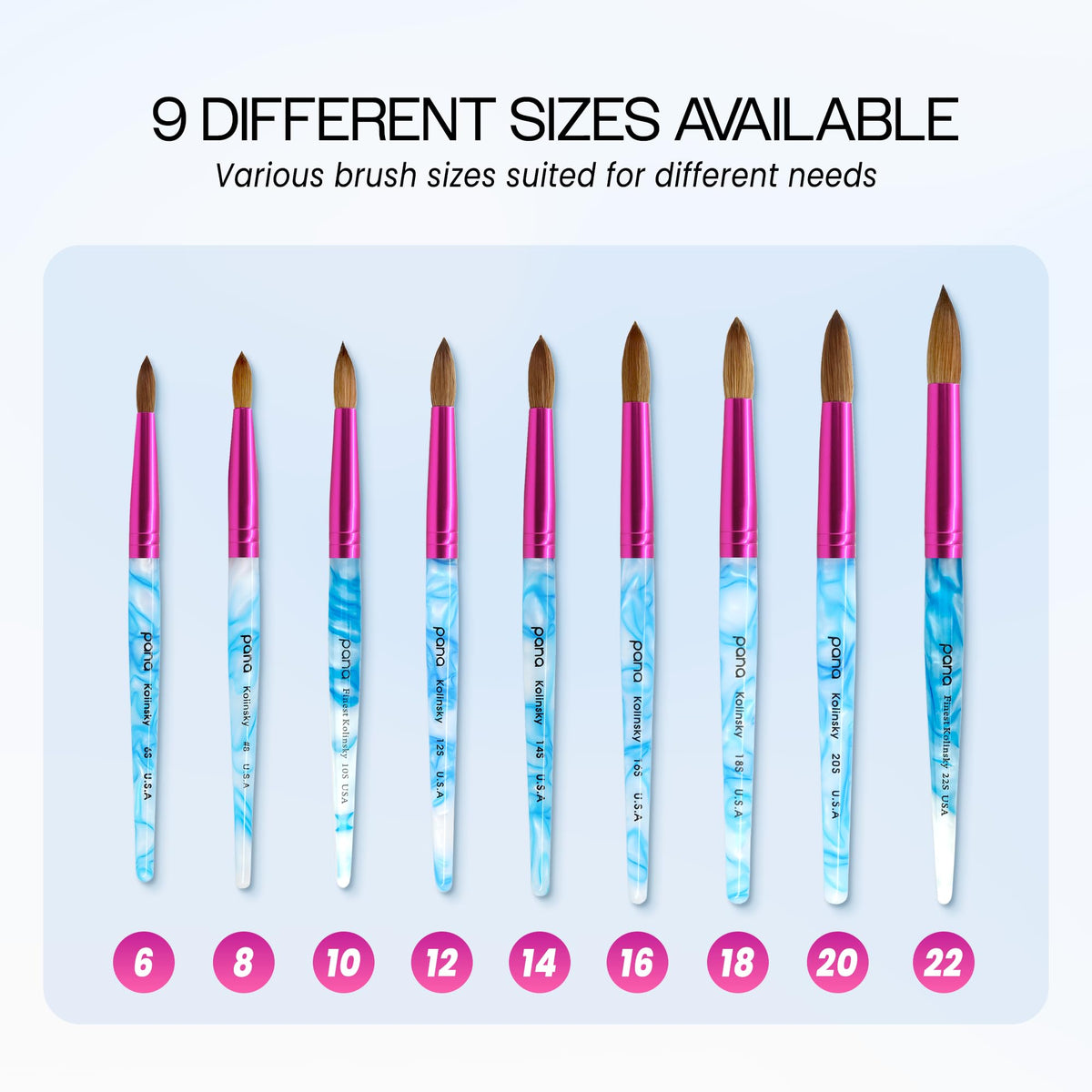 PANA Pinceau pour Ongles Acryliques avec un flacon de monomère à côté