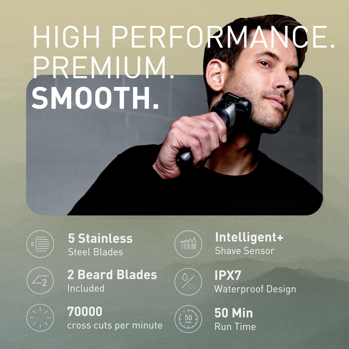 Panasonic ARC5 PRO rasoir électrique 5 lames tête flexible