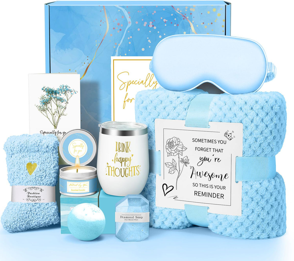 Panier cadeau Kalokey vue de face avec tous les articles