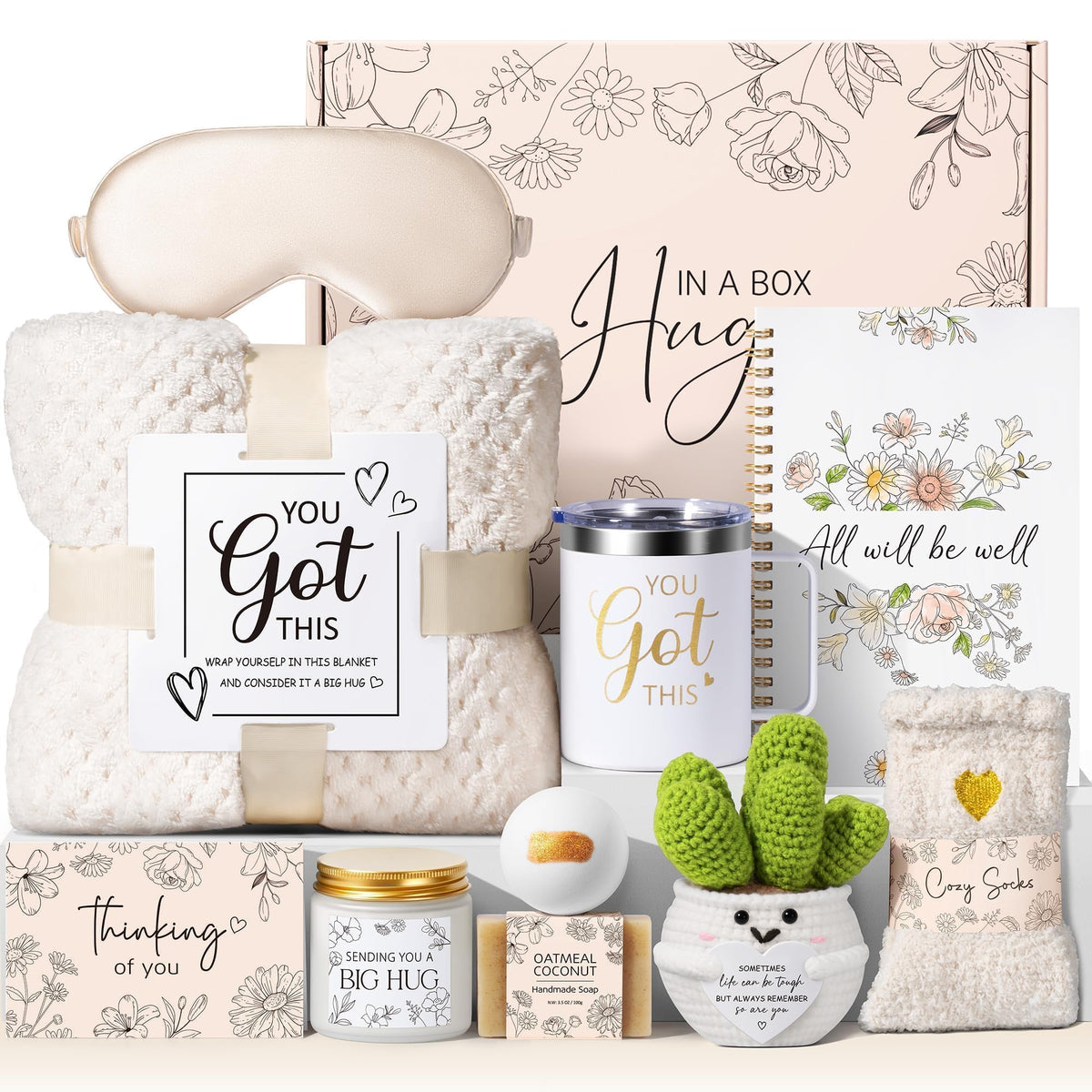 Panier de soins auto MAYICIVO avec couverture et tumbler