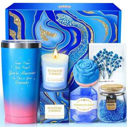 Panier de spa BodyRefresh avec bougies et accessoires de bain