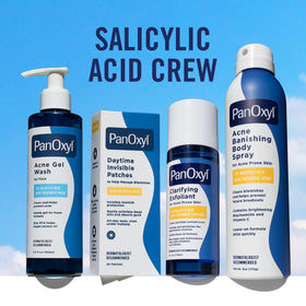 PanOxyl Gel Nettoyant Anti-Acné avec des plantes en arrière-plan