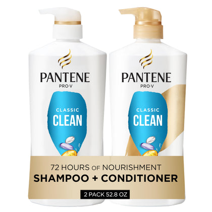 Pantene ensemble shampooing et après-shampooing Classic Clean 52,8 Oz vue de face