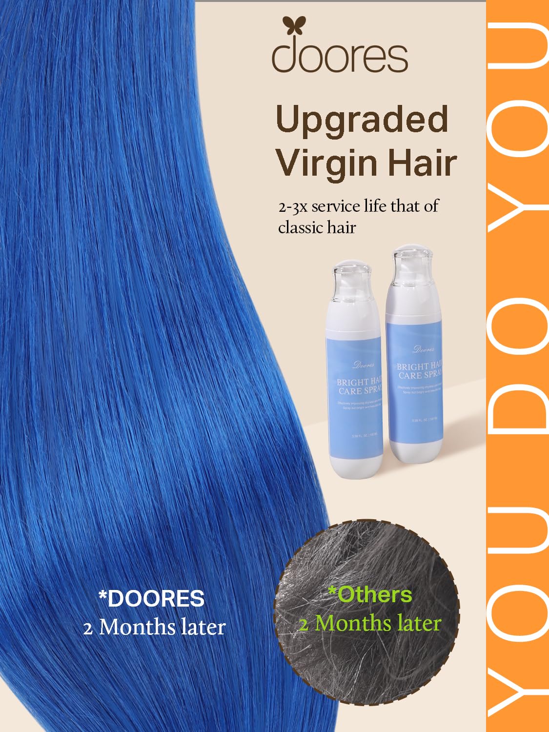Paquet d'Extensions de Cheveux DOORES avec 10 pièces
