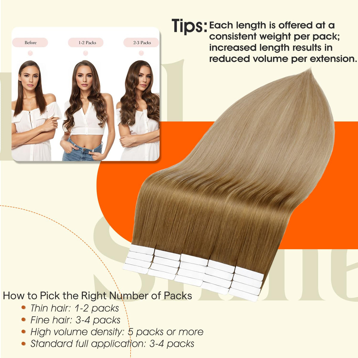 Paquet d'extensions de cheveux Full Shine 20 pouces
