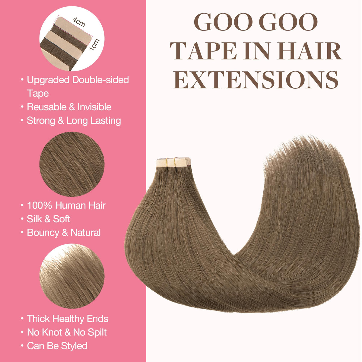 Paquet d'extensions de cheveux GOO GOO 20 pièces