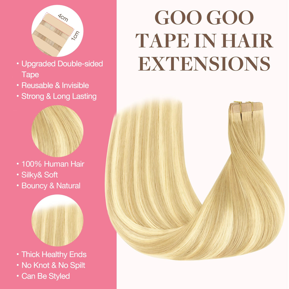 Paquet d'extensions de cheveux GOO GOO 40 pièces