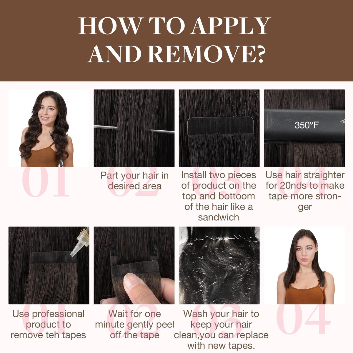Paquet d'extensions de cheveux GOO GOO 40 pièces