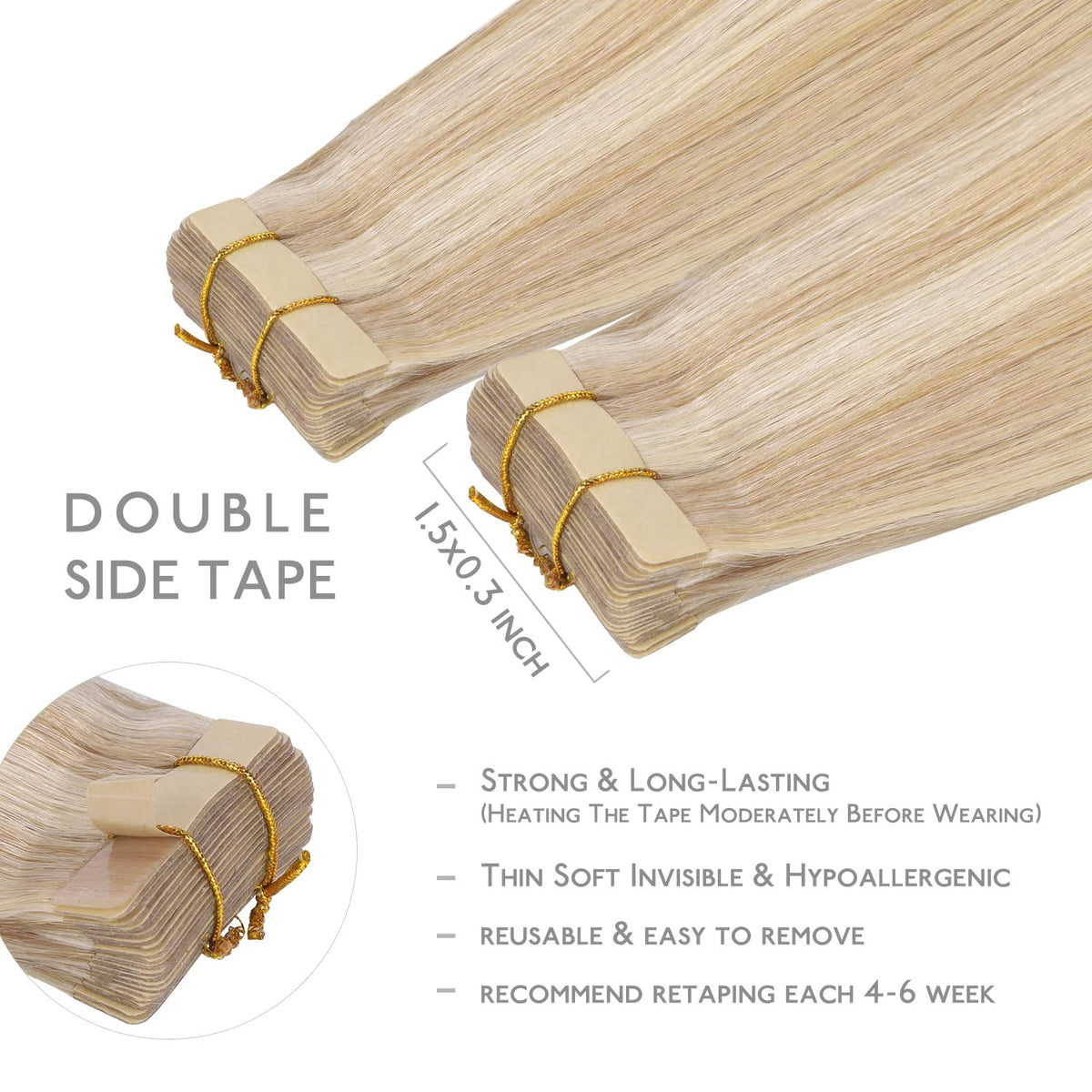Paquet d'extensions de cheveux humains Wennalife 20 pièces
