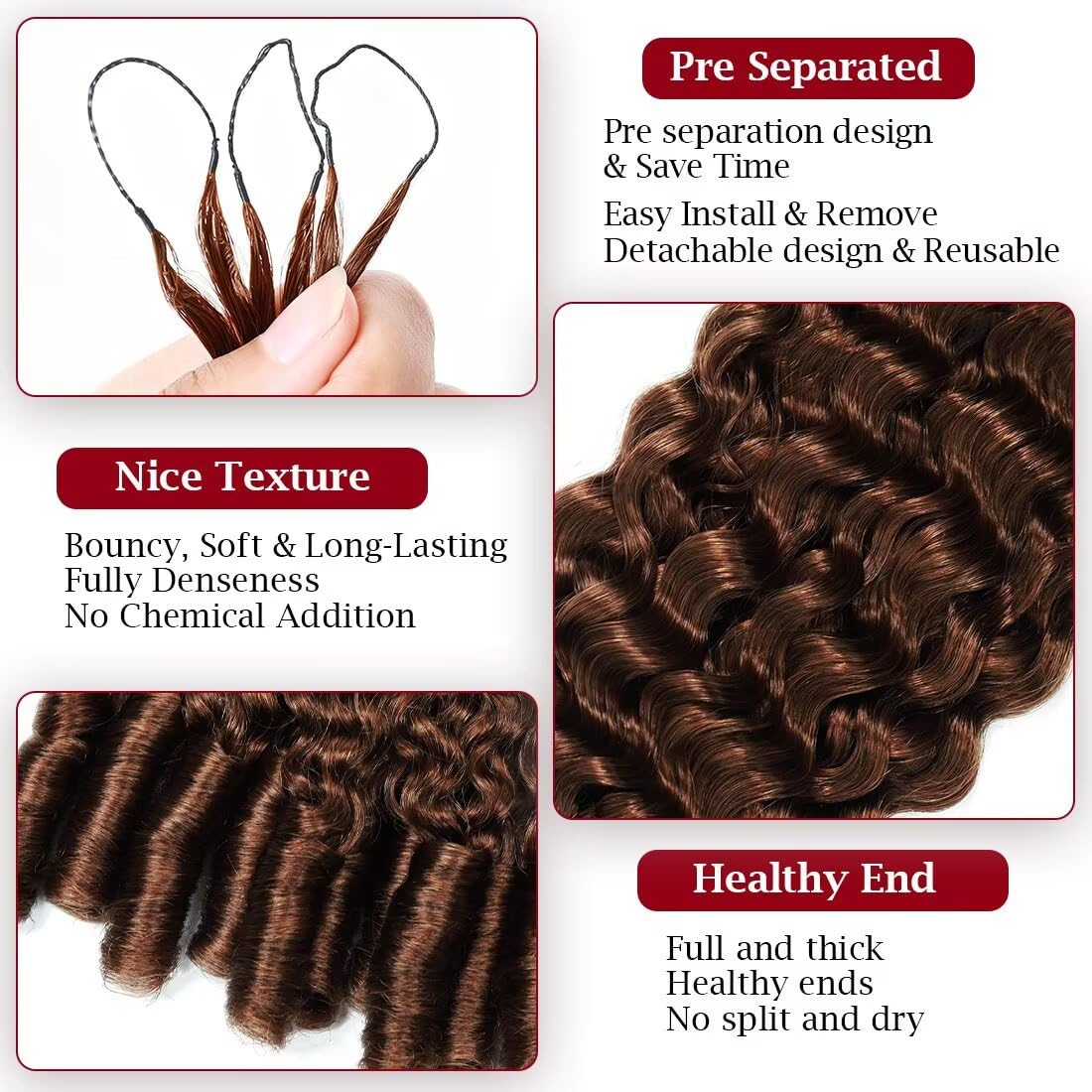 Paquet d'extensions LOLly Hair 55g avec technologie Invisible Knots