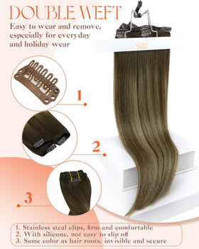 Paquet d'extensions Sunny Hair avec instructions d'entretien