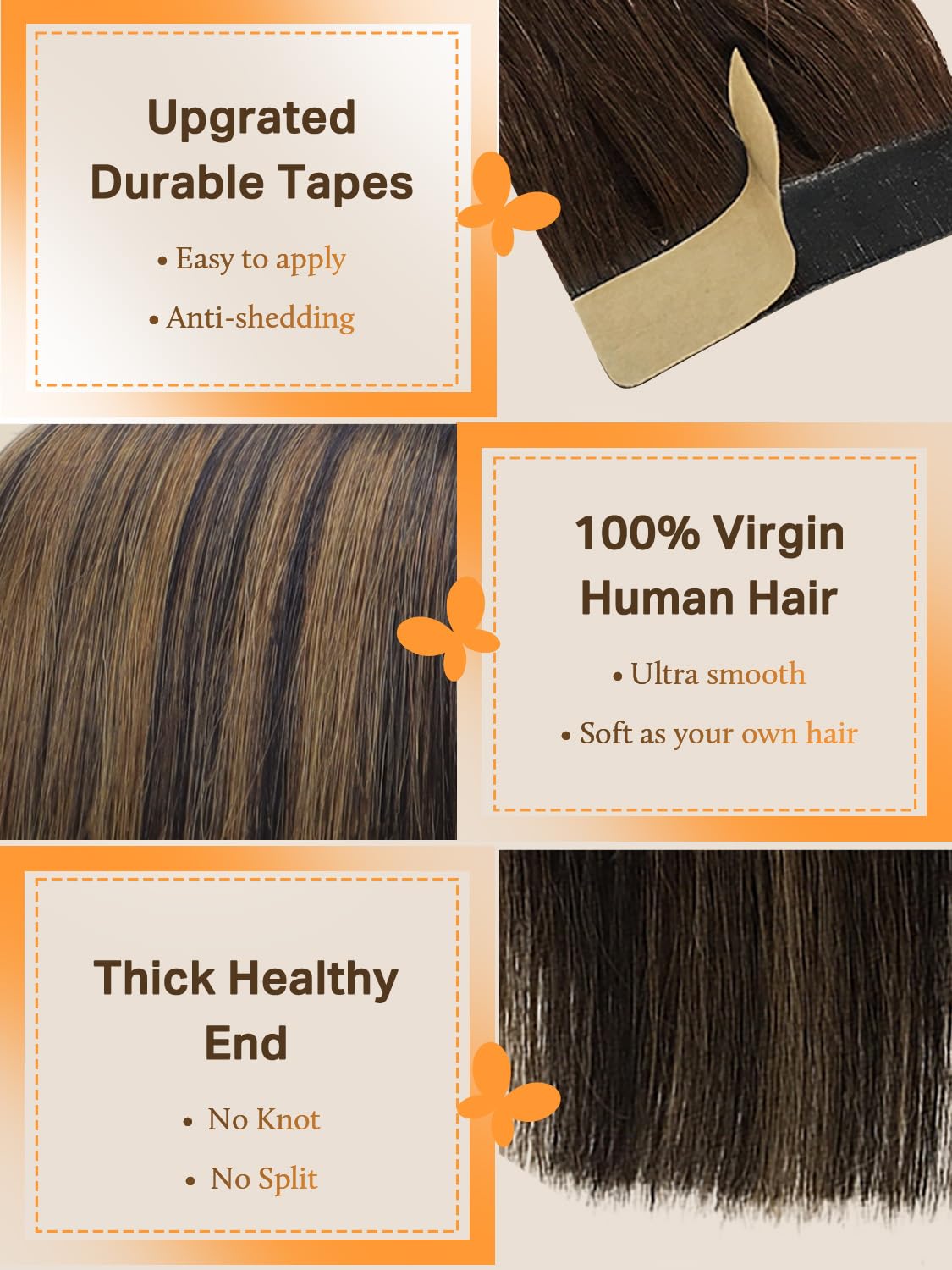 Paquet de 20 pièces d'extensions de cheveux DOORES