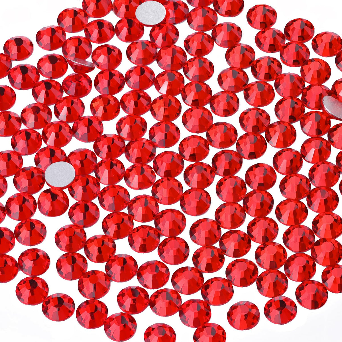 Paquet de 2000 strass en verre rouge clair BELLEBOOST