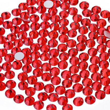Paquet de 2000 strass en verre rouge clair BELLEBOOST