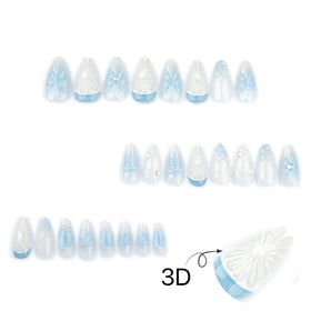 Paquet de 24 faux ongles press-on CTTHNBD avec lime à ongles