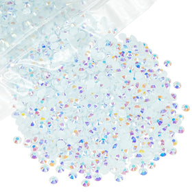 Paquet de 3000 strass en résine blanc AB de 5mm