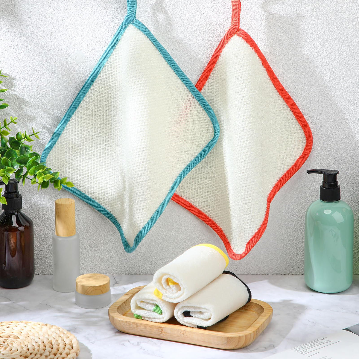 Paquet de 5 serviettes exfoliantes Tatuo affiché