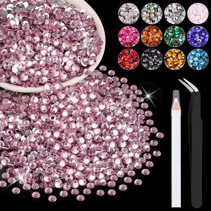 Paquet de 5000 strass en résine rose clair BELLEBOOST