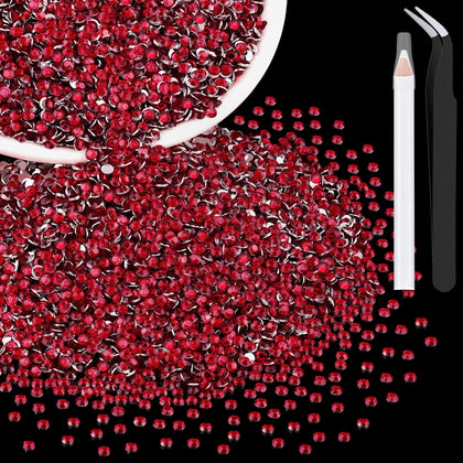 Paquet de 5000 strass en résine rouge foncé de 3mm