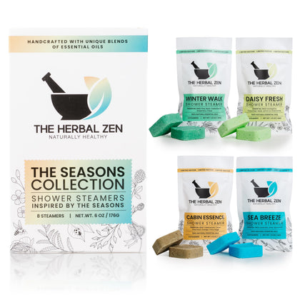 Paquet de 8 shower steamers Herbal Zen avec huiles essentielles