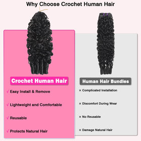 Paquet de cheveux bouclés crochet 60g avec crochet