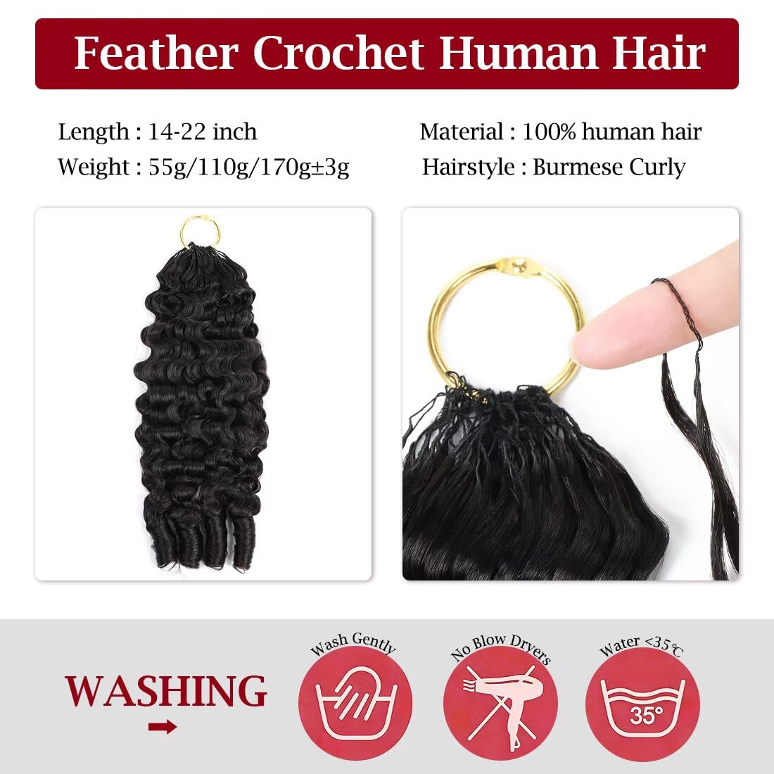 Paquet de cheveux crochet Lolly Hair ouvert