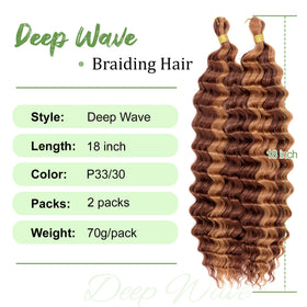 Paquet de cheveux EERYA en vague océan 18 pouces