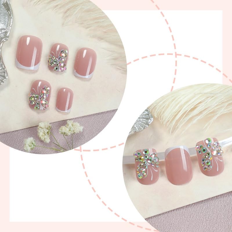 Paquet de faux ongles pressés CTTHNBD avec autocollants en gel
