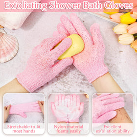 Paquet de gants exfoliants anezus rose sur fond blanc