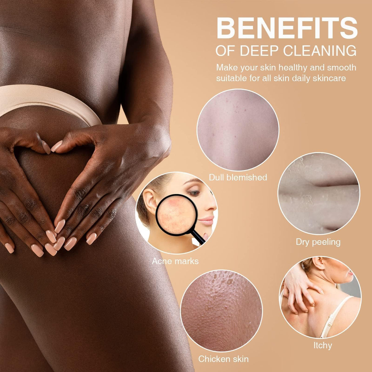 Paquet de l'éponge de bain UJFQBH avec boule de bain incluse