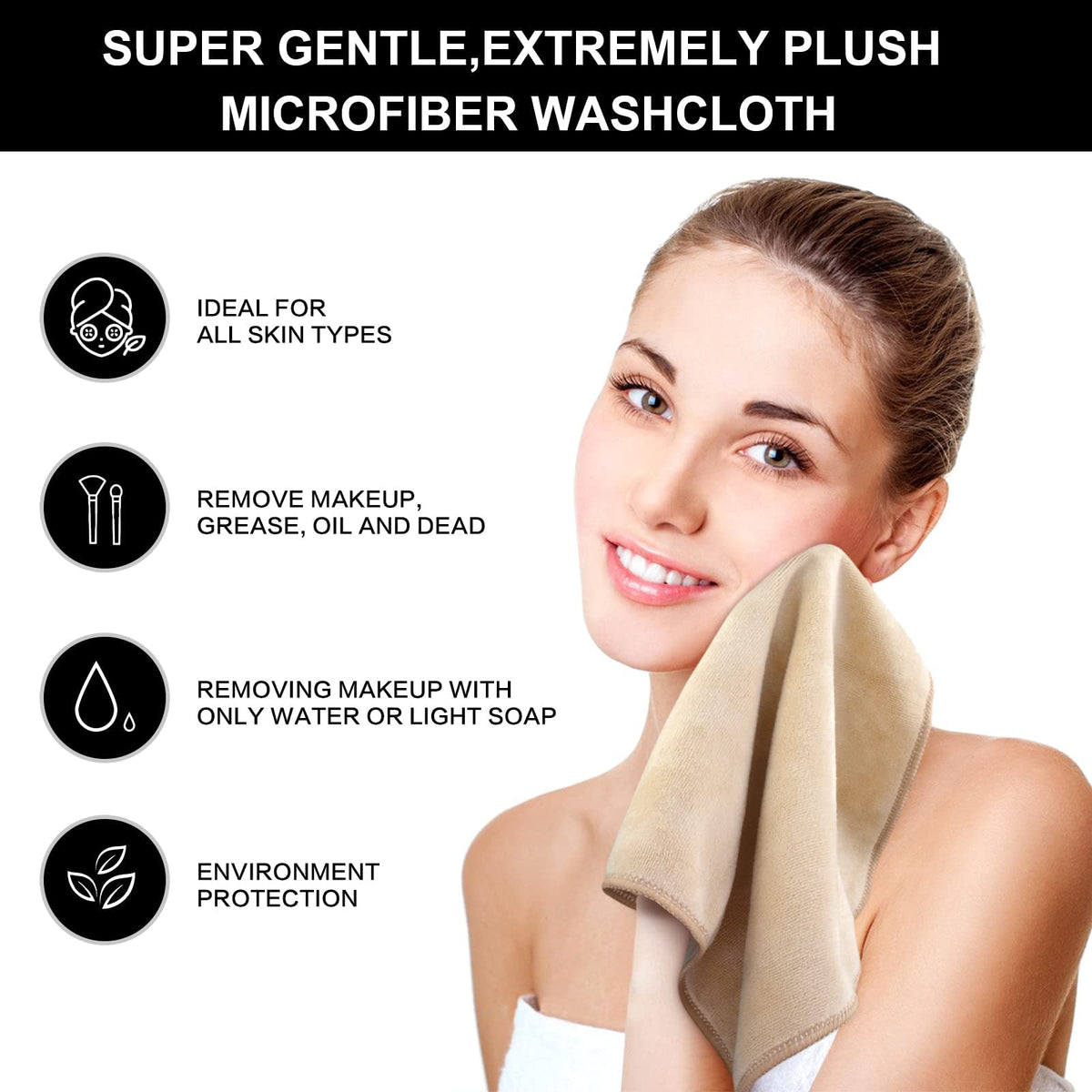 Paquet de serviettes en microfibre SINLAND - 10 pièces